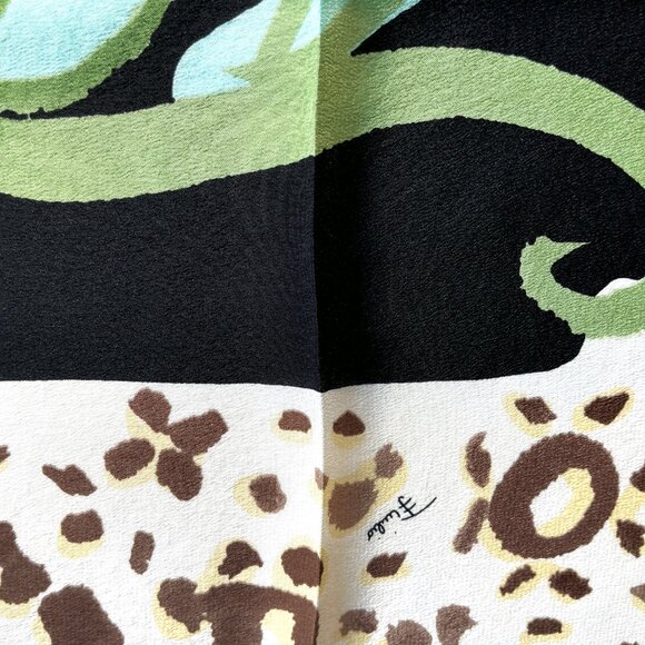 Emilio Pucci Silk Square Scarf – Vintage Botanical Print - Picture 12 of 15